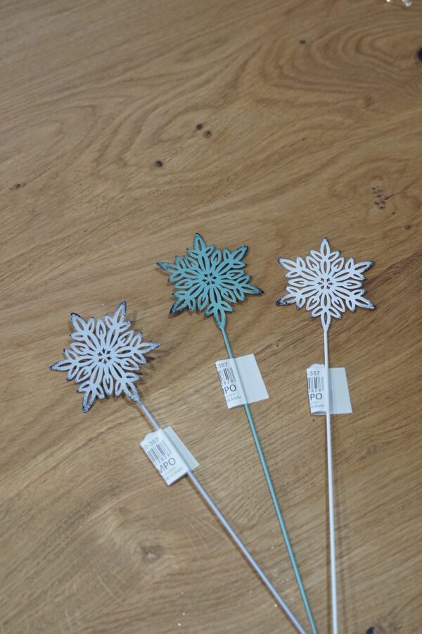 Schneeflocke am Stab -Grautöne- – Bild 2