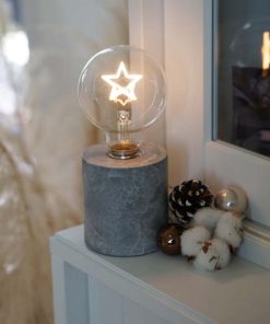 Alternative view of Lucia – Tischleuchte, Betonoptiksockel mit LED-Lampe „Stern“