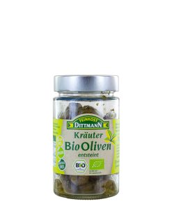 Kräuter Bio Oliven grün ohne Stein
