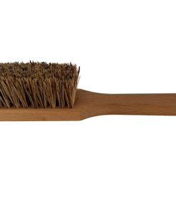 Garten- & Rasenmäherbürste 28 cm aus Holz – extra feste Naturfasern mit Reinigungskante